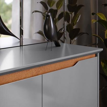 Imagem de Buffet Três Portas Flow Cinza/Freijó  EJ Móveis