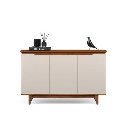 Imagem de Buffet Três Portas Flow Off White/Freijó  EJ Móveis