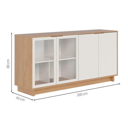 Imagem de Buffet Vitória 4 PT Freijó e Off White