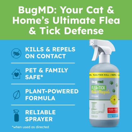 Imagem de BugMD Spray Antipulgas 473 ml Natural Mata Pulgas e Carrapatos