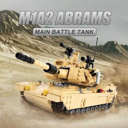 Imagem de Building Block Toy DoVob Army Tank WW2 M1A2 Abrams com 1080 unidades