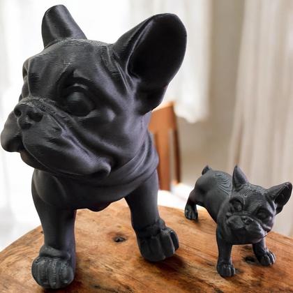 Imagem de Buldogue Enfeite - 1 Grande E 1 Pequeno Preto