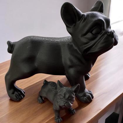 Imagem de Buldogue Enfeite - 1 Grande E 1 Pequeno Preto