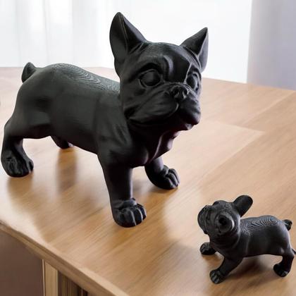 Imagem de Buldogue Enfeite - 1 Grande E 1 Pequeno Preto