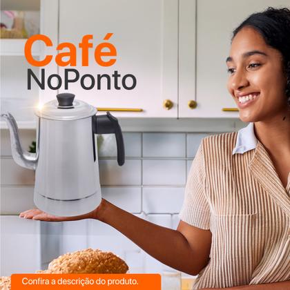 Imagem de Bule Café Chá de alumínio grosso de 2,3 litros com tampa e cabo em baquelite