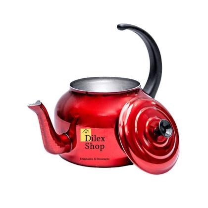 Bule Chaleira Grande Fervedor Alumínio Para Chá Café Leite - DI ALUMINIO Imagem de Bule Chaleira Grande Fervedor Alumínio Para Chá Café Leite