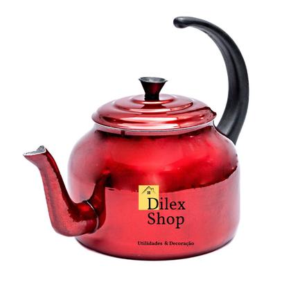 Bule Chaleira Grande Fervedor Alumínio Para Chá Café Leite - DI ALUMINIO Imagem de Bule Chaleira Grande Fervedor Alumínio Para Chá Café Leite