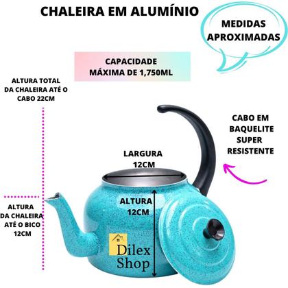 Imagem de Bule Chaleira Grande Fervedor Alumínio Para Chá Café Leite