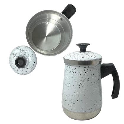 Imagem de Bule Com Mancebo Coador De Café colorido Retro em Alumínio Mariquinha Cafeteira