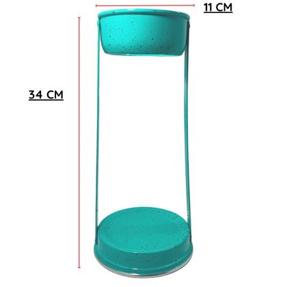 Imagem de Bule Com Mancebo Coador De Café colorido Retro em Alumínio Mariquinha Cafeteira