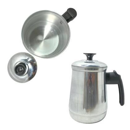 Imagem de Bule Com Mancebo Suporte Coador De Café colorido Retro em Alumínio Mariquinha Cafeteira Com Caixa