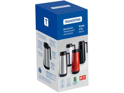 Imagem de Bule de Chá e Café Térmico Vermelho com Tampa e Infusor 500ml Tramontina Exata 61644056