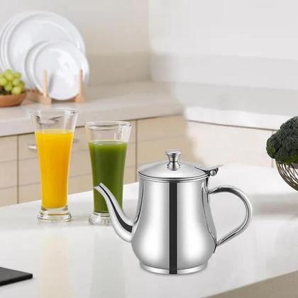 Imagem de Bule De Inox 280ml Café Chá Leite Água Quente Alça Tampa