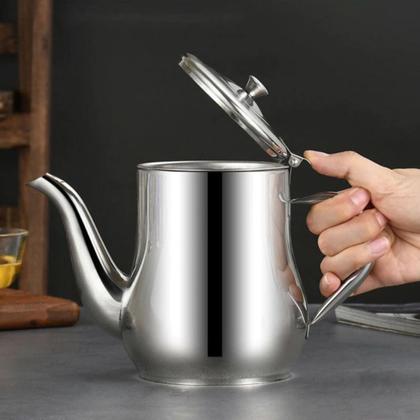 Imagem de Bule De Inox Para Café Chá Leite Com Alça E Tampa 400ml
