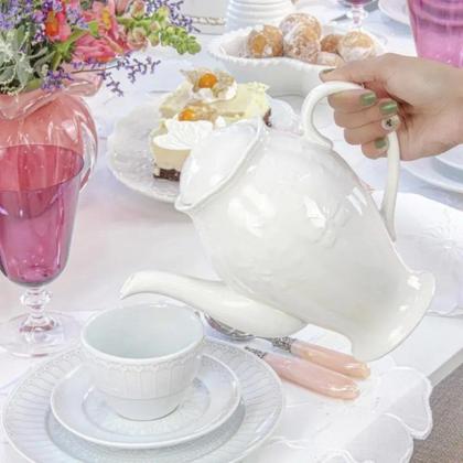 Imagem de Bule de Porcelana New Bone Flower Borboletas 1L Lyor