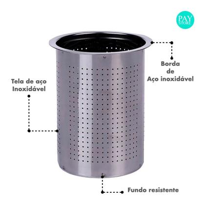 Imagem de Bule De Vidro Com Infusor Inox Para Chá - Chaleira 1250ml