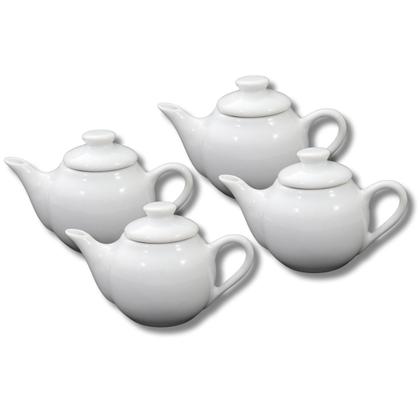 Imagem de Bule Miniatura Pequeno Porcelana Branca 250 ml Individual ou até 4 Pessoas (porções de 50 ml) Café da Manhã Hotel Pousada