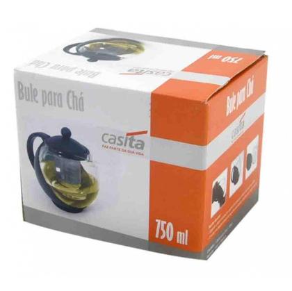 Imagem de Bule para chá de vidro e plástico com infusor interno 750ml