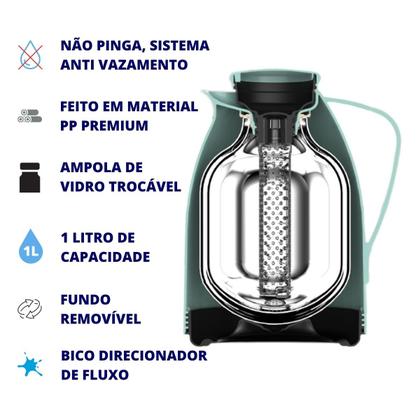 Imagem de Bule Térmico Luna com Infusor de Chá 1 Litro Preto - Wp Connect