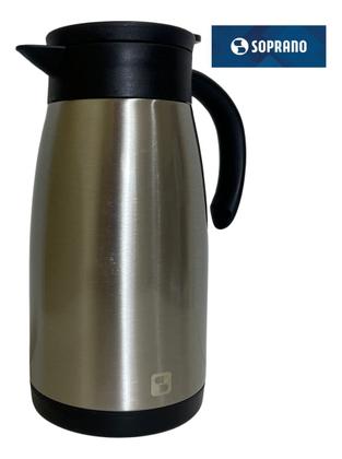 Imagem de Bule Térmico Soprano 1 Litro Aço Inox Com Gatilho Prateado