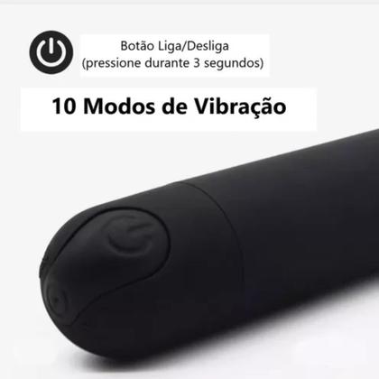 Imagem de Bullet Vibratório Aveludado Recarregável Com 10 Vibrações Discreto