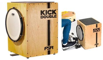 Imagem de Bumbo Caixa Cajón FSA Kick Box Double Natural FKB02 som de bumbo, caixa e cajón com captação ativa