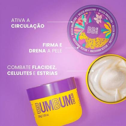 Imagem de Bumbum Cream 200G Creme de Tratamento para Celulite e Estrias Beleza Brasileira