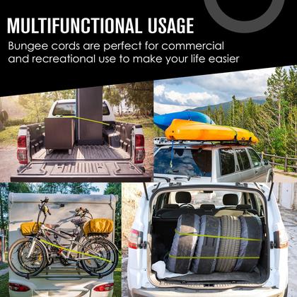 Imagem de Bungee Cords Houseables, 91 cm, tiras elásticas planas, pacote com 4