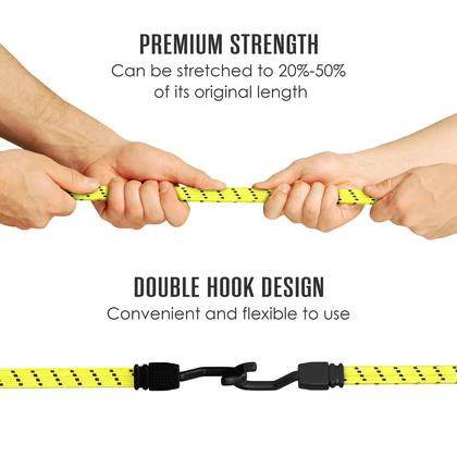 Imagem de Bungee Cords Houseables, 91 cm, tiras elásticas planas, pacote com 4