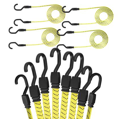 Imagem de Bungee Cords Houseables, 91 cm, tiras elásticas planas, pacote com 4
