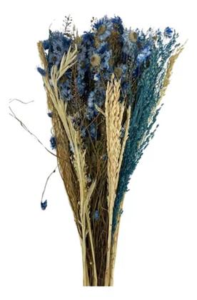Imagem de Buquê Azul Casamento Flores Desidratadas Decoração Lar