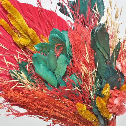 Imagem de Buquê de flores desidratadas colorido com latânea decoração