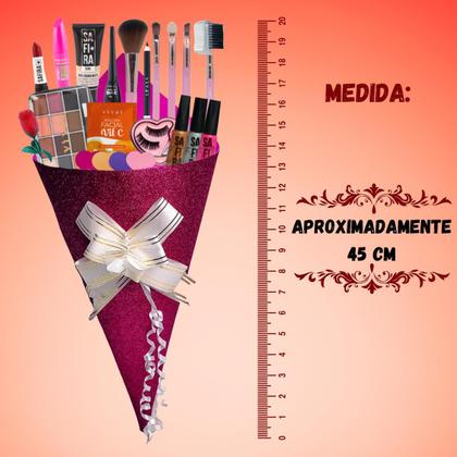 Imagem de Buquê De Maquiagem Para Adolescente E Mulher Completo Top Kit De Make
