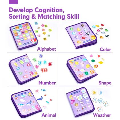 Imagem de Busy Board hahaland Montessori Toys Menina de 3 anos 7 em 1