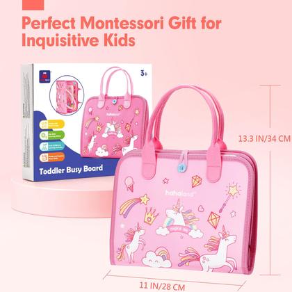 Imagem de Busy Board hahaland Unicorn para crianças de 2 a 4 anos
