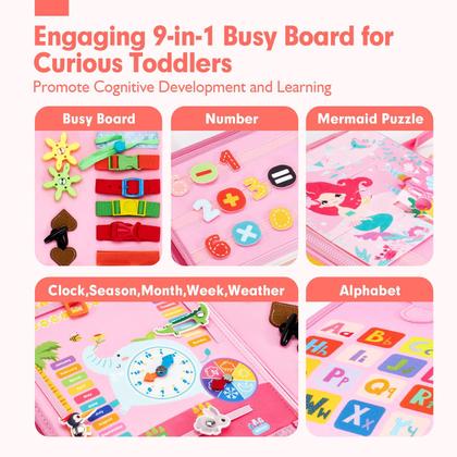 Imagem de Busy Board hahaland Unicorn para crianças de 2 a 4 anos