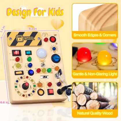 Imagem de Busy Board iHarPro com 13 interruptores de luz LED por mais de 1 ano