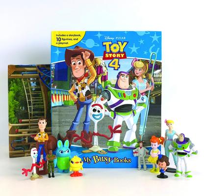 Imagem de Busy Book Phidal Publishing Toy Story 4 com livro de histórias e 10 estatuetas