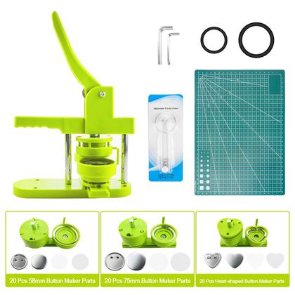 Imagem de Button Maker Machine Craftask de vários tamanhos 58 mm+75 mm+57 x 53 mm