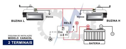 Imagem de Buzina Caracol Individual 12v 415Hz Bzm B59 Volkswagen - AUDI