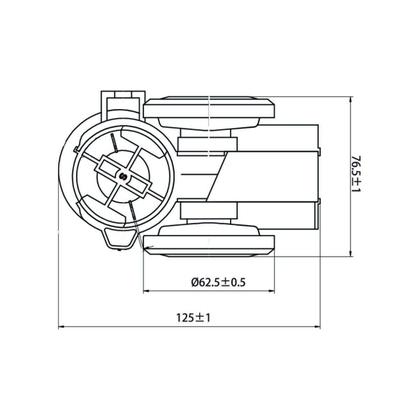 Imagem de Buzina Eletropneumática 2 Cornetas Compactadas 12V Vetor