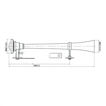 Imagem de Buzina Grande Preta Universal Tensão 12V - Vetor VT301P