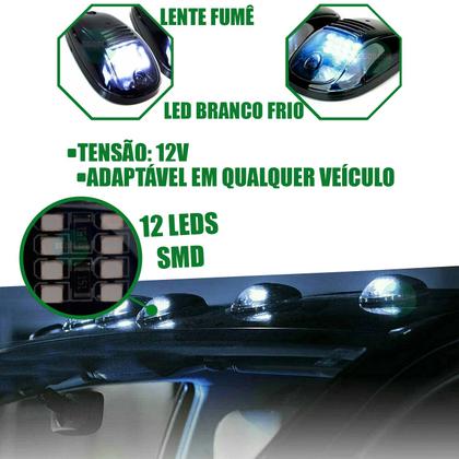 Imagem de Cab Light Branco Led Luz De Teto Cabine Camionetes Pick-up