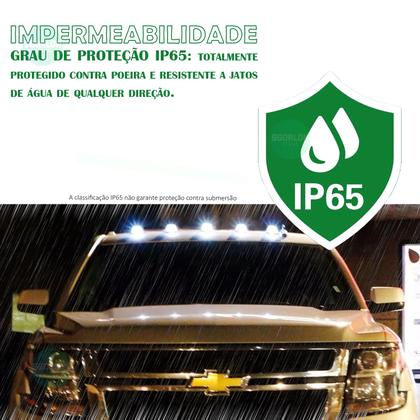 Imagem de Cab Light Branco Led Luz De Teto Cabine Camionetes Pick-up