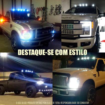 Imagem de Cab Light Branco Led Luz De Teto Cabine Camionetes Pick-up