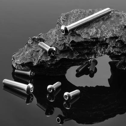 Imagem de Cabeça de botão, soquete, parafusos, parafusos, aço inoxidável SG TZH 304, 18-8, 10 unidades