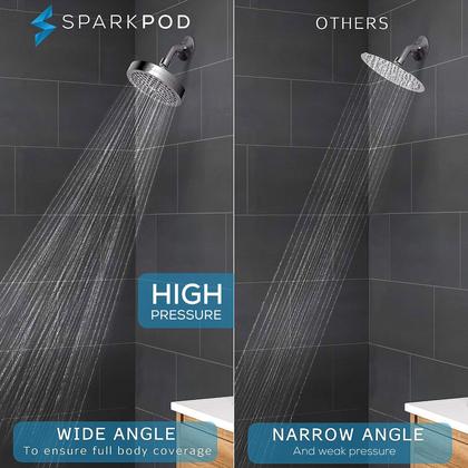 Imagem de Cabeça de chuveiro SparkPod High Pressure Rain 6 polegadas cromada
