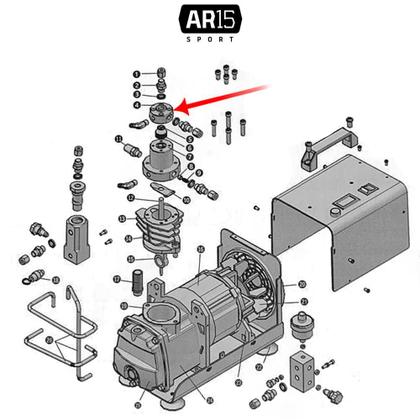 Imagem de Cabeça do Cilindro 2º Estágio Compressor Elétrico AR15 Sport