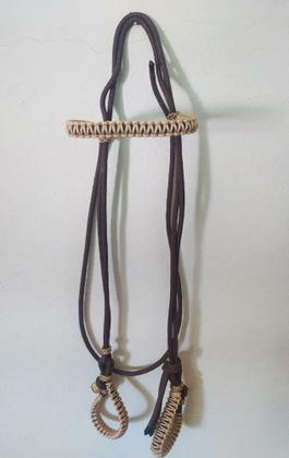 Imagem de Cabeçada Corda Rosa Trançada + Rédea Trançada Para Mula