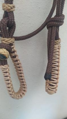 Imagem de Cabeçada Corda Rosa Trançada + Rédea Trançada Para Mula